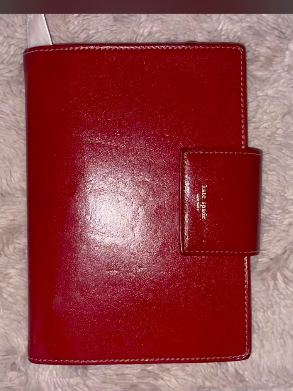kate spade Red Leather agenda planner